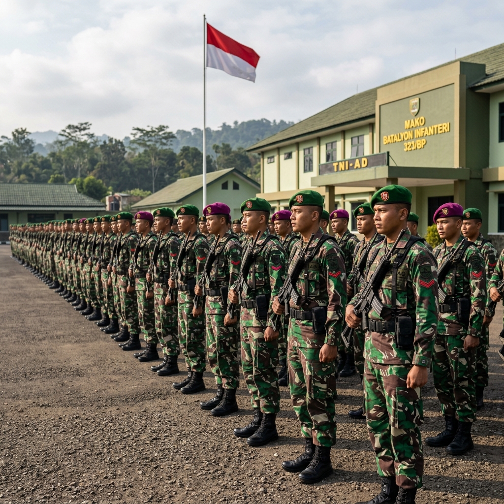 Prajurit TNI AD dalam formasi